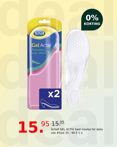 Scholl GEL ACTIV heel insoles for daily use #Size 35 - 40.5 1 u