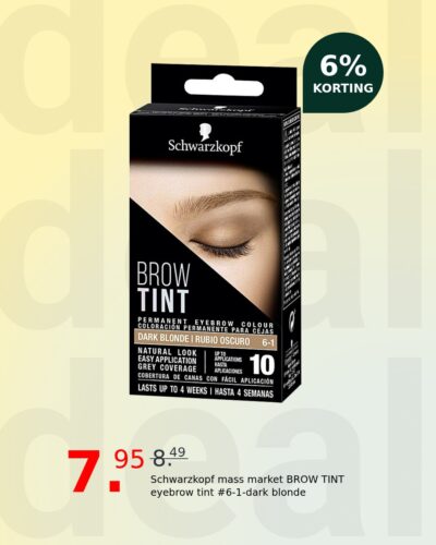 Schwarzkopf mass market BROW TINT eyebrow tint #6-1-dark blonde