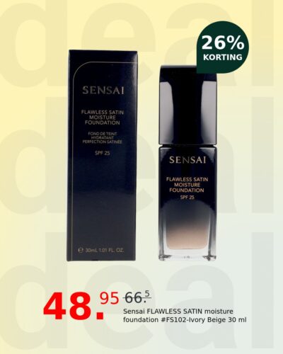Sensai FLAWLESS SATIN moisture foundation #FS102-Ivory Beige 30 ml