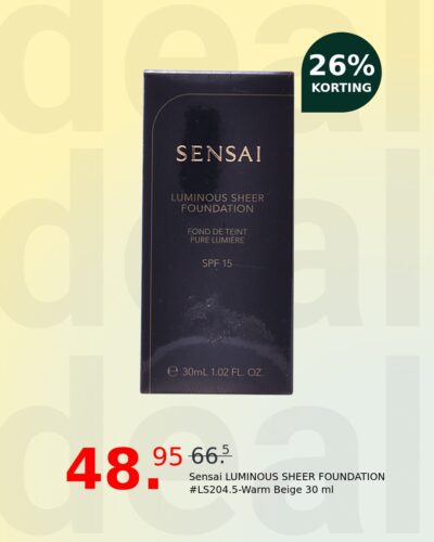 Sensai LUMINOUS SHEER FOUNDATION #LS204.5-Warm Beige 30 ml