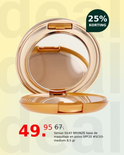 Sensai SILKY BRONZE base de maquillaje en polvo SPF20 #SC03-medium 8,5 gr