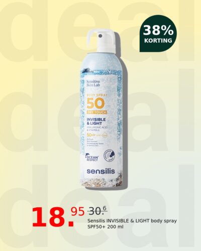 Sensilis INVISIBLE & LIGHT body spray SPF50+ 200 ml