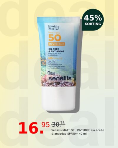 Sensilis MATT GEL INVISIBLE sin aceite & antiedad SPF50+ 40 ml