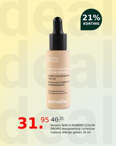 Sensilis SKIN D-PIGMENT [COLOR DROPS] depigmenting corrective makeup #Beige golden 30 ml
