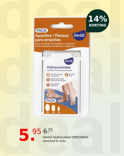 Senti2 Hydrocolloid DRESSINGS assorted 6 units