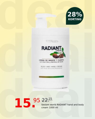 Sesiom world RADIANT hand and body cream 1000 ml