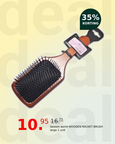 Sesiom world WOODEN RACKET BRUSH large 1 unit