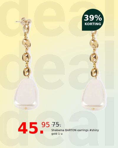 Shabama BARTON earrings #shiny gold 1 u