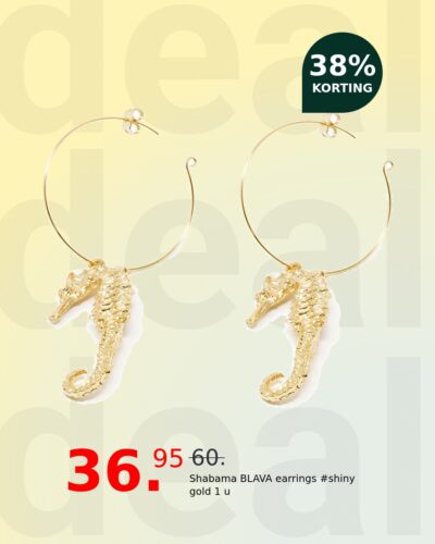 Shabama BLAVA earrings #shiny gold 1 u