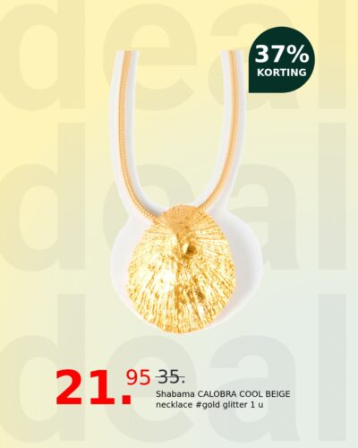 Shabama CALOBRA COOL BEIGE necklace #gold glitter 1 u