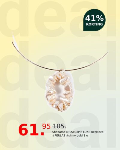Shabama MISSISSIPPI LUXE necklace #PERLAS #shiny gold 1 u