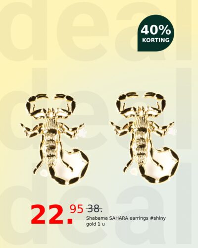 Shabama SAHARA earrings #shiny gold 1 u