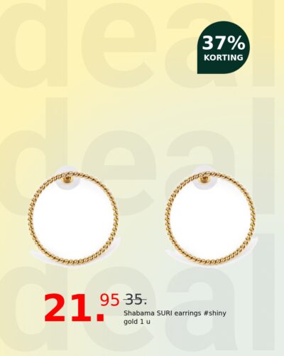 Shabama SURI earrings #shiny gold 1 u