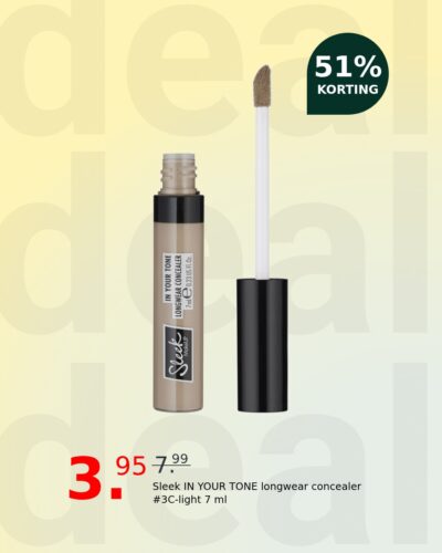 Sleek IN YOUR TONE longwear concealer #3C-light 7 ml