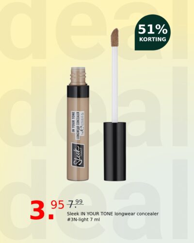 Sleek IN YOUR TONE longwear concealer #3N-light 7 ml