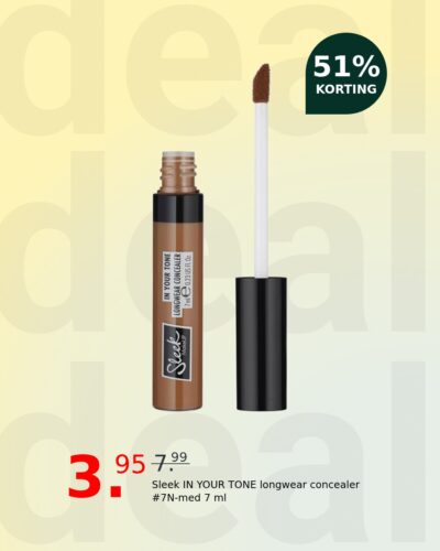 Sleek IN YOUR TONE longwear concealer #7N-med 7 ml