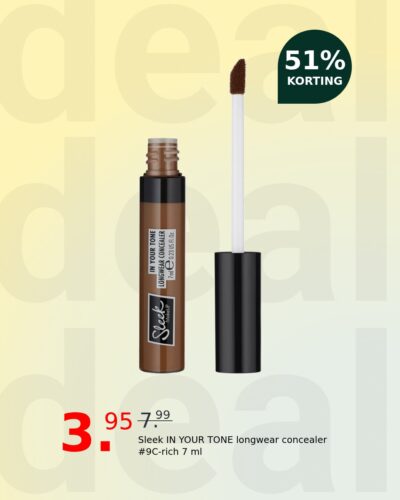Sleek IN YOUR TONE longwear concealer #9C-rich 7 ml