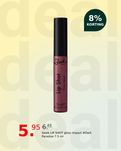 Sleek LIP SHOT gloss impact #Dark Paradise 7.5 ml