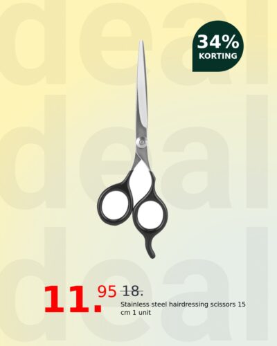Stainless steel hairdressing scissors 15 cm 1 unit