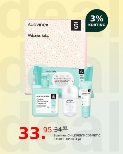 Suavinex CHILDREN'S COSMETIC BASKET #PINK 4 pz