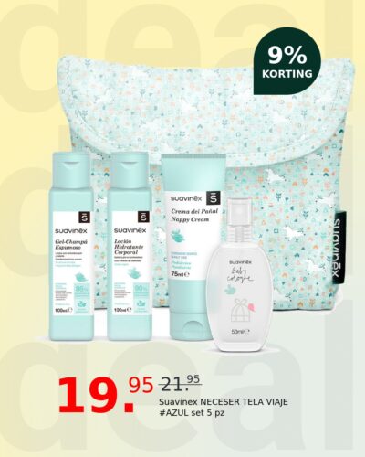 Suavinex NECESER TELA VIAJE #AZUL set 5 pz