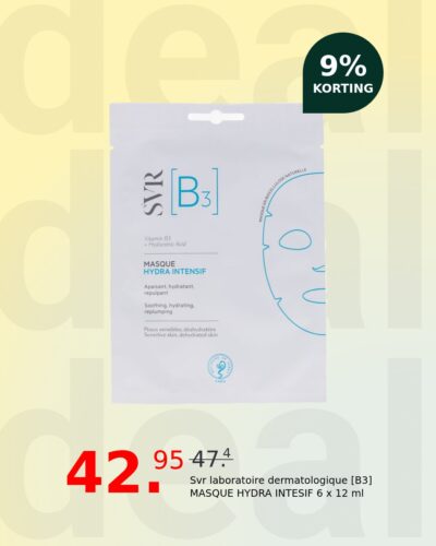 Svr laboratoire dermatologique [B3] MASQUE HYDRA INTESIF 6 x 12 ml