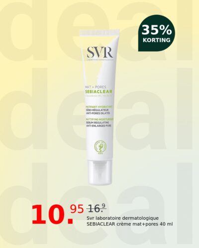 Svr laboratoire dermatologique SEBIACLEAR crème mat+pores 40 ml
