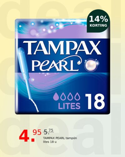 TAMPAX PEARL tampón lites 18 u