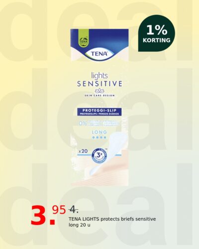 TENA LIGHTS protects briefs sensitive long 20 u
