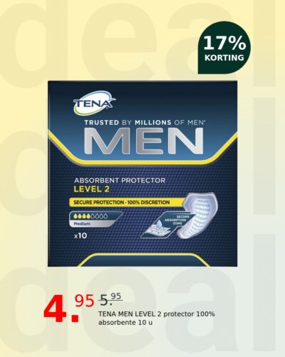 TENA MEN LEVEL 2 protector 100% absorbente 10 u