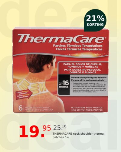THERMACARE neck shoulder thermal patches 6 u
