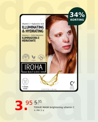 TISSUE MASK brightening vitamin C + HA 1 u