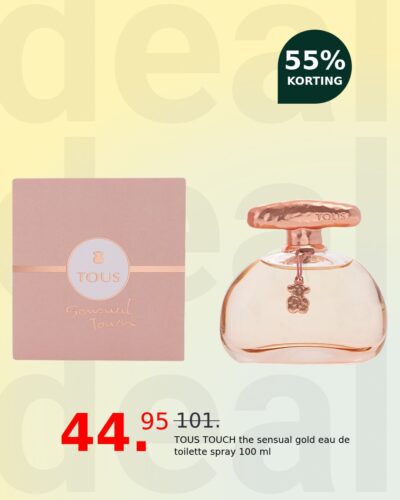 TOUS TOUCH the sensual gold eau de toilette spray 100 ml