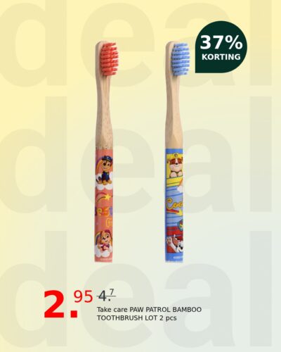 Take care PAW PATROL BAMBOO TOOTHBRUSH LOT 2 pcs
