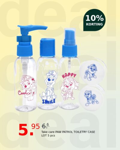 Take care PAW PATROL TOILETRY CASE LOT 5 pcs