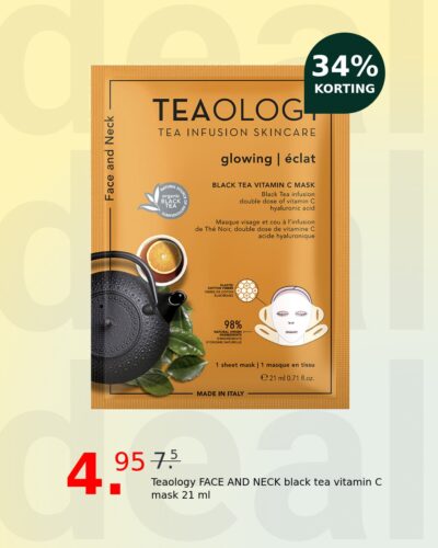 Teaology FACE AND NECK black tea vitamin C mask 21 ml