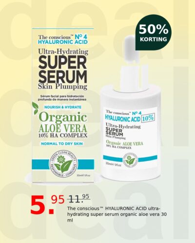 The conscious™ HYALURONIC ACID ultra-hydrating super serum organic aloe vera 30 ml