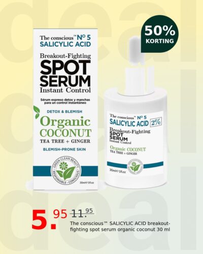 The conscious™ SALICYLIC ACID breakout-fighting spot serum organic coconut 30 ml