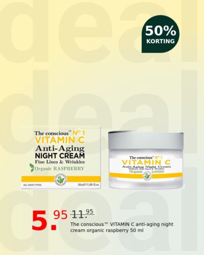 The conscious™ VITAMIN C anti-aging night cream organic raspberry 50 ml