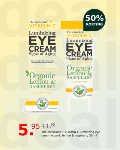 The conscious™ VITAMIN C luminizing eye cream organic lemon & raspberry 30 ml