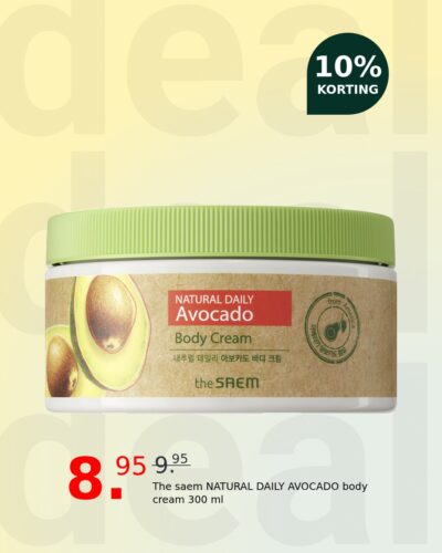 The saem NATURAL DAILY AVOCADO body cream 300 ml