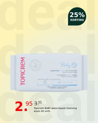 Topicrem BABY water-based cleansing wipes 60 units