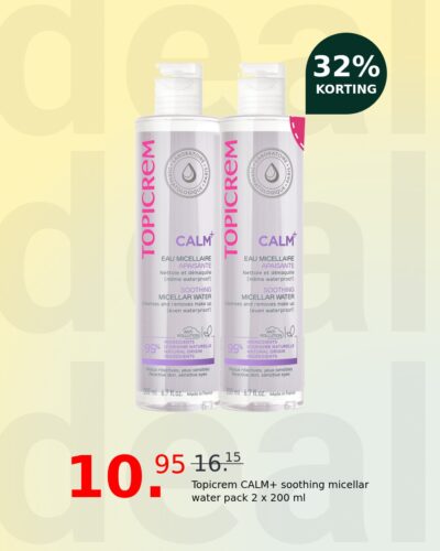 Topicrem CALM+ soothing micellar water pack 2 x 200 ml