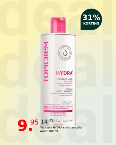 Topicrem HYDRA+ mild micellar water 400 ml