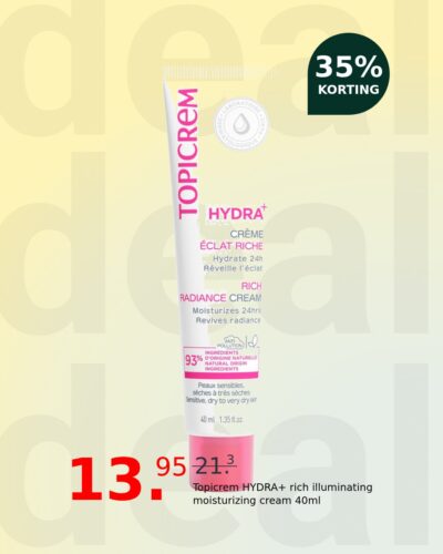 Topicrem HYDRA+ rich illuminating moisturizing cream 40ml