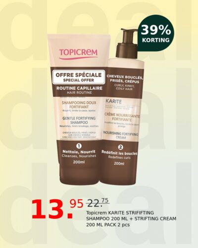 Topicrem KARITE STRIFIFTING SHAMPOO 200 ML + STRIFTING CREAM 200 ML PACK 2 pcs