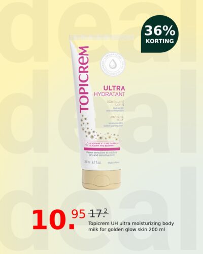 Topicrem UH ultra moisturizing body milk for golden glow skin 200 ml
