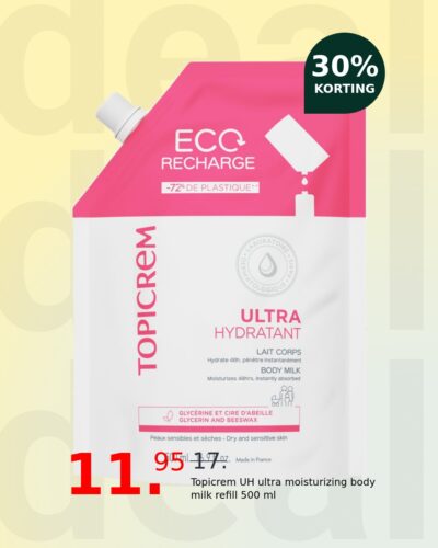 Topicrem UH ultra moisturizing body milk refill 500 ml