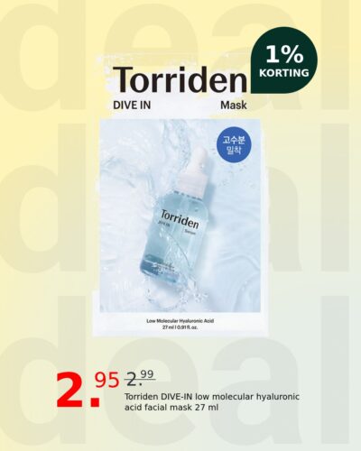 Torriden DIVE-IN low molecular hyaluronic acid facial mask 27 ml