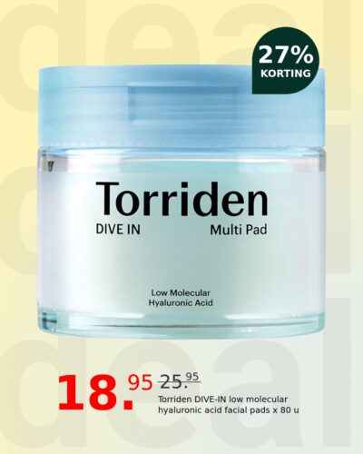 Torriden DIVE-IN low molecular hyaluronic acid facial pads x 80 u